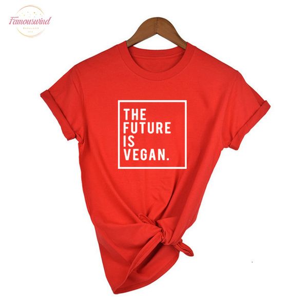 

the future is vegan t shirt women short sleeve fashion slim fit women tshirt streetwear shirt harauku tumblr quotes clothes, White