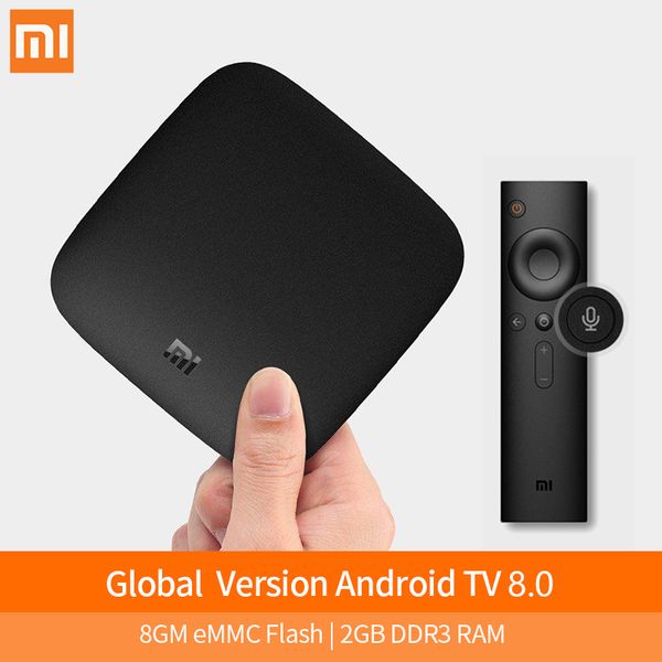 

xiaomi mi tv box 3 smart 4k ultra hd 2g 8g android 8.1 wifi google cast netflix media player iptv set