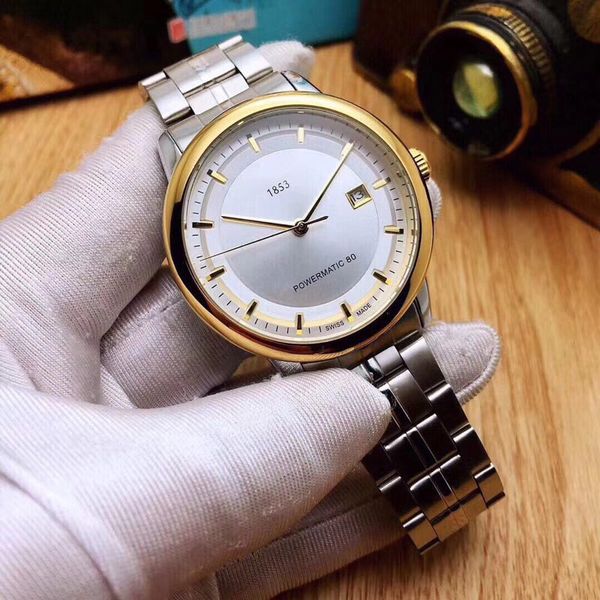 

brand designer mens watches 41mm dial mechanical automatic movement stainless steel band waterproof men luxury watch for men's valentin, Slivery;brown