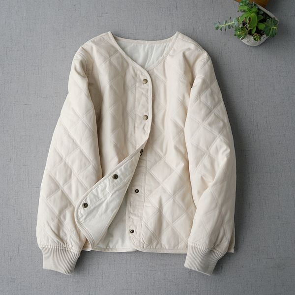 

spring autumn new arrivals women all-match loose japanese style mori girls brief comfortable thin cotton paddded short jackets, Black