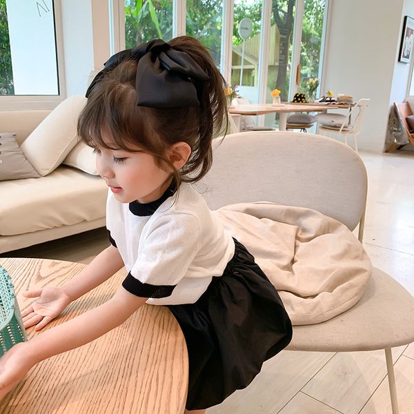 

children wear new summer 2020 korean girl ice silk short sleeve t shirt children leisure, Blue