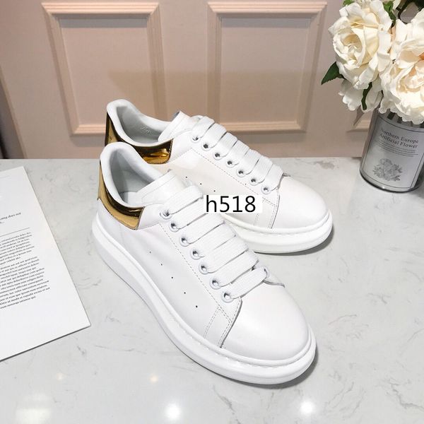 

высокое качество дизайнер мужчины женщины повседневная обувь мода смарт-платформа тренеры квартиры толстая подошва обувь 4, Black