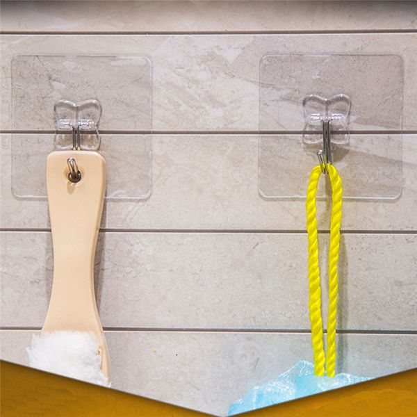 

10/5/1pc strong transparent suction cup sucker wall hooks hanger for kitchen bathroom seamless adhesive hook without punching @5