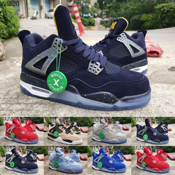 

jumpman 4 florida gators pe unc powder blue suede jordon basketball shoes men 4s gators pe blue orange unc sports sneakers 5