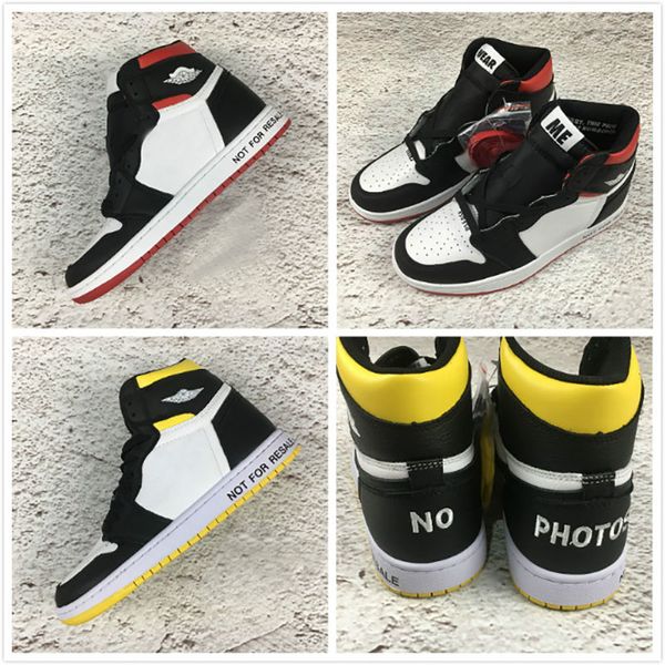 

New 1 Basketball Shoes 1s NRG No L s Mens Red Yellow Designer Shoes Fashion No Photos White Trainer Sneakers Top Quality