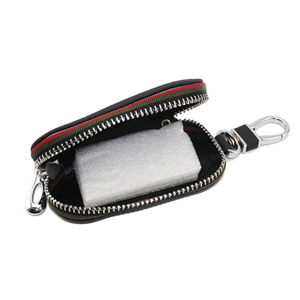 

genuine leather car key holder bag keychain ring case wallet universal sale
