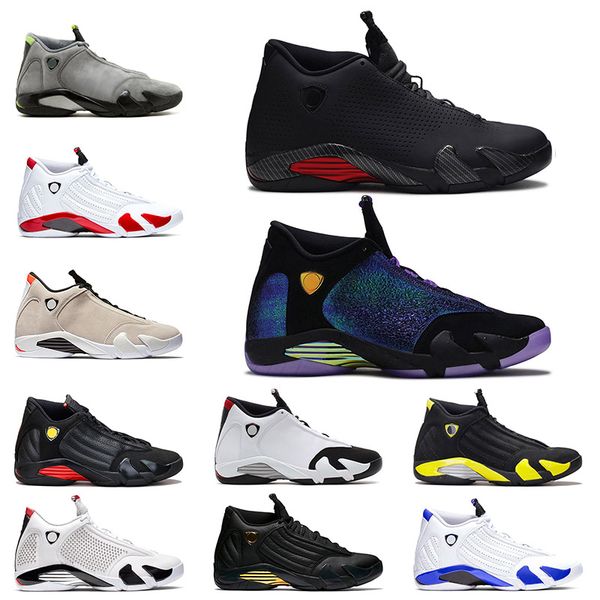 

14 14s jumpman mens trainers basketball shoes doernbecher graphite candy cane desert sand hyper royal sports shoes size 40-47
