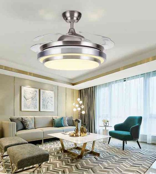 2019 110v 220v 36inch 42inch Living Room Modern White Fan Ceiling Lights Fixtures Acrylic Leaf Led Ceiling Fan Light Kit With Remote Control Llfa From