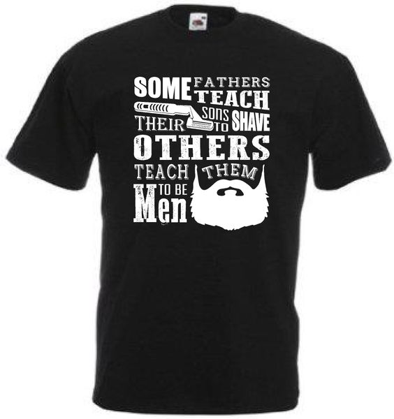 

funny beard dad son shaving bearded t shirt gift idea f59, White;black