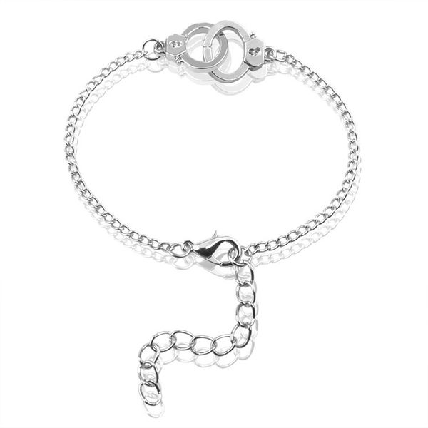 

simple and popular handcuffs 8 words cross gold bracelet jewelry charm bracelet stainless steel bracelets, White