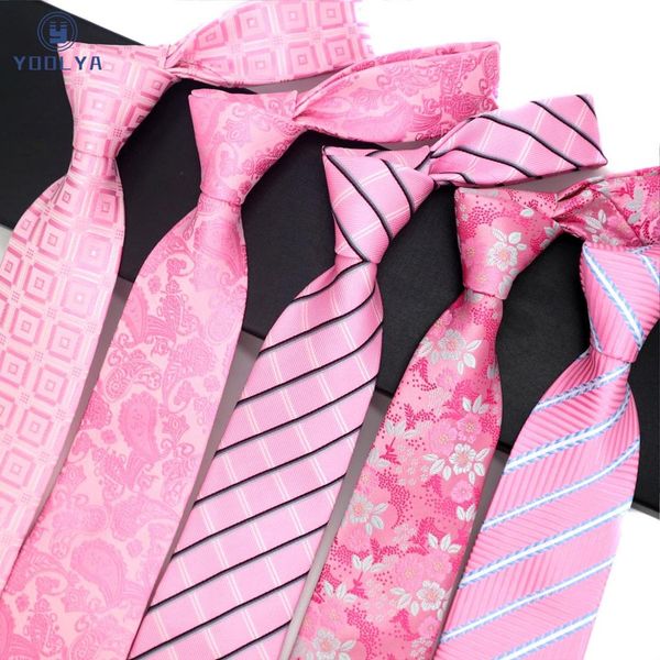 

luxury mens tie 8cm color pink floral silk neckwear jacquard woven neck ties for men formal business wedding party necktie, Blue;white