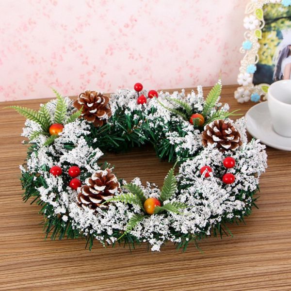 

new arrival artificial christmas garland door hanging ornaments pre-decorated with berries pinecones new year party decor