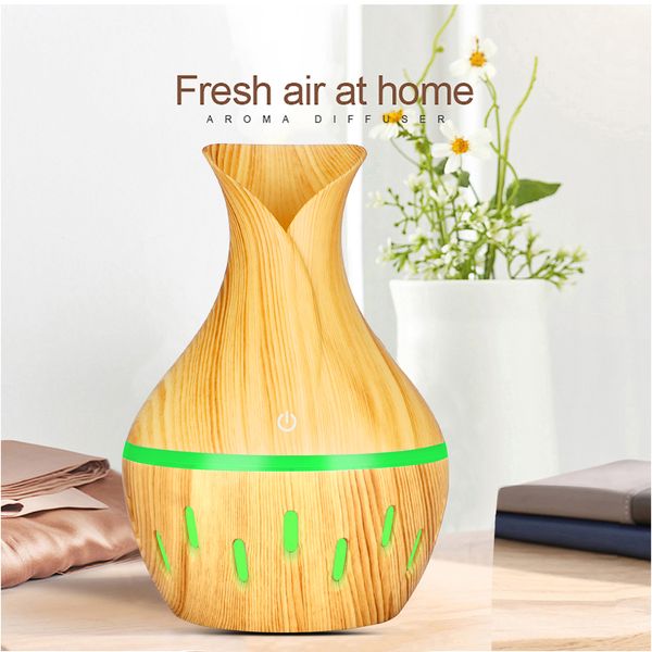 

new mini aroma diffuser humidifier purifier incense colorful ultrasonic 300ml mini creative electric air luminous household wood grain mach