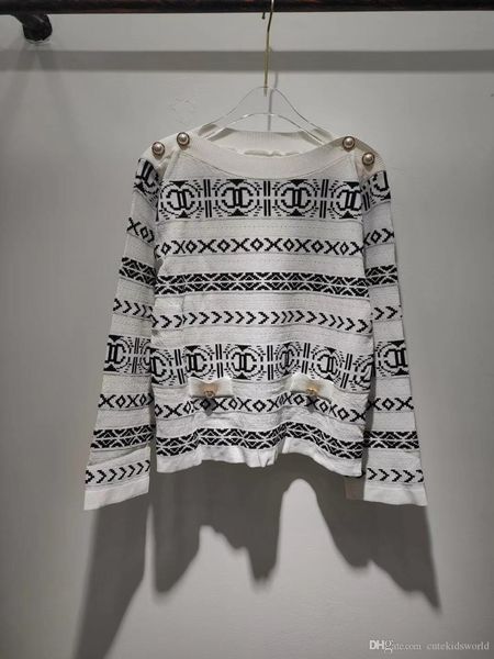 

бесплатная доставка весна женщины вязаный топ буквы слово плечо женская вязаная блузка, White