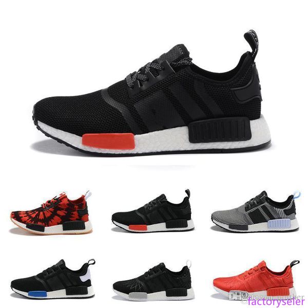 

wholesale new nmd r1 runner pk primeknit men's & women's nmd runner primeknit black white oreo glitch camo with