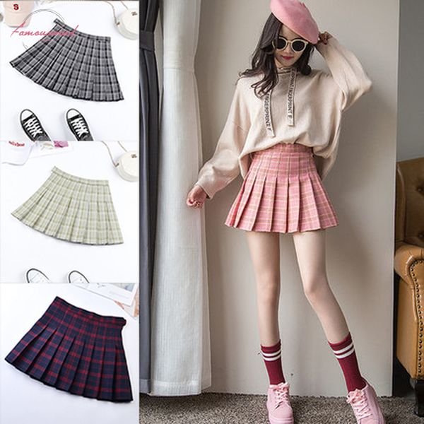 

women fashion summer high waist pleated skirt wind cosplay skirt kawaii female mini skirts short under it sweet danceskirt, Black