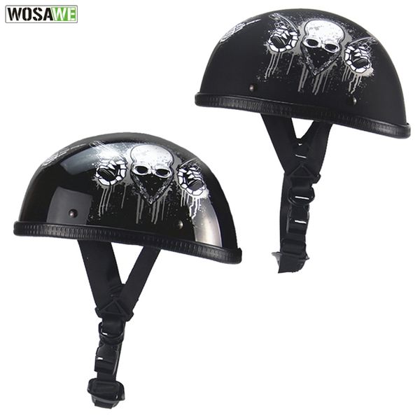

half face vintage motorcycle helmet retro german racer scooter motorbike helmet body protection gear chopper dot approved