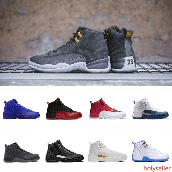 

products shoes 12 12s basketabll shoes flu game white wool royal blue french blue gym red sneaker us 7-13
