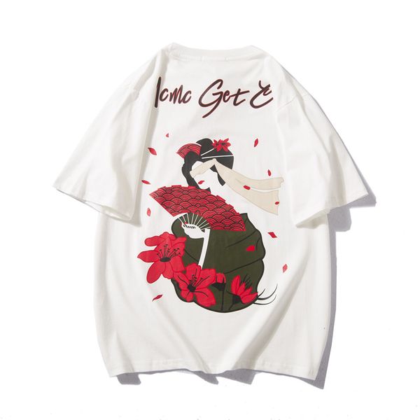 

summer 2019 new cotton high street geshia t-shirt men, White;black