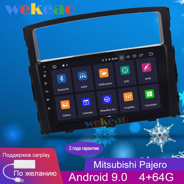 

wekeao touch screen 9'' android 9.0 car dvd multimedia player for mitsubishi pajero v97 v93 car radio gps navigation 2006-2015