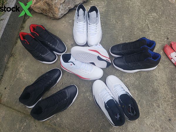 

2020 new school men jordon basketball shoes man training shoes designer sports sneakers black white blue white red grey size us 7-12