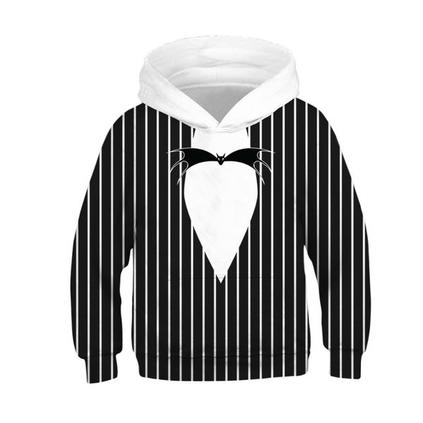 

n-olsollo new fake suit fashion kids sweatshirts loose fashion boys hooded hoodies full sleeves pocket coats for 4-13 years old, Black