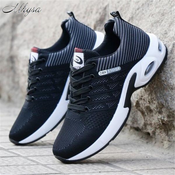 

mhysa 2019 new spring and autumn summer lightweight casual shoes men's comfortable breathable soft lightweight flat shoes l094, Black
