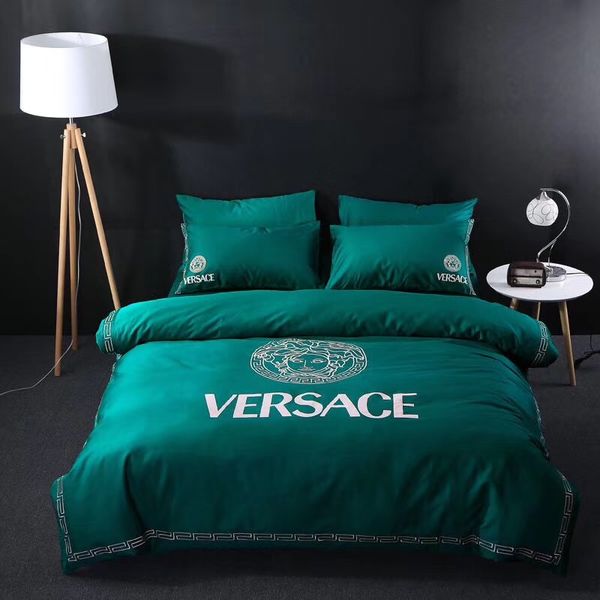 

noble green new 5pcs bedding full  king size spring summer letter bed cover man and women bedding supplies