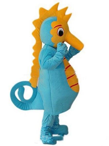 2018 Sconto vendita in fabbrica Ippocampo Sea Horse Mascot Costume Fancy Party Dress Costumi di carnevale di Halloween Taglia per adulti