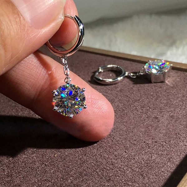 

2020 trendy silver plate charm stud earring round cubic zircon metal vintage earrings jewelry for women friend gift, Golden;silver