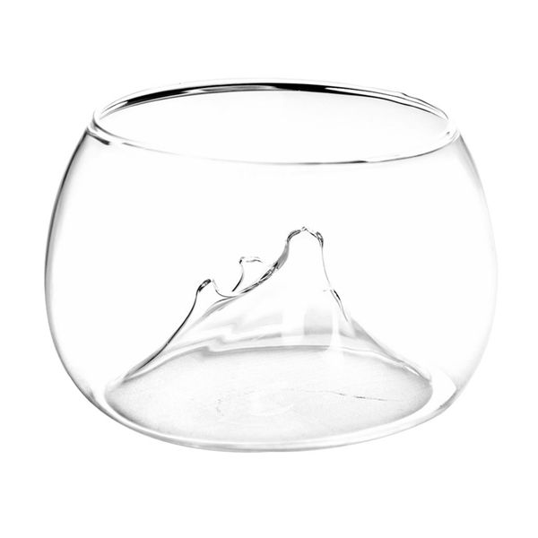

clear rockery flower glass vase bottle fish tank aquarium home decoration