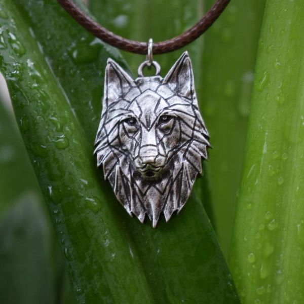 

12pcs norse viking wolf necklace, Silver