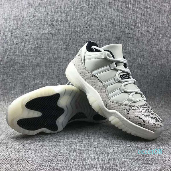 

2019 new jumpman 11 xi gray snakeskin white blue low men basketball shoes 11s xi sports sneakers trainers size 5.5-13 ct08