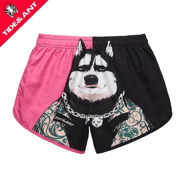 

sovqy women's beach can be launched quick-drying loose fashion brand printed beach pants and shorts big shorts seaside holiday couple w, White;black