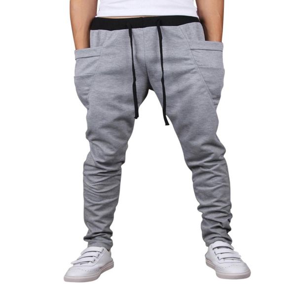 

MISSKY Male Sweatpants New 2019 Slim Solid Color Pocket Decoration Men Casual Pants Man Trousers Designer Mens Joggers