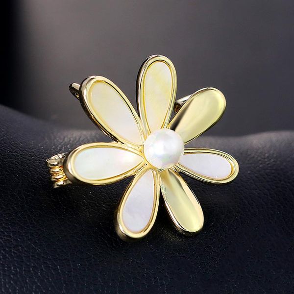 

fashion small cute flower brooch for women coat accessories metal lapel pins jewelry wholesale, Gray