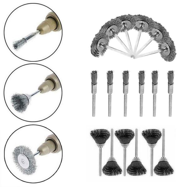 

36pcs wire brush set drill rotary tools deburring durable mini polishing descaling stainless steel accessories abrasive grinder