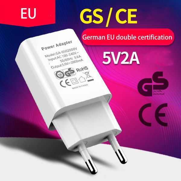 

5v 2a европейский стандарт зарядное устройство для смартфонов ес gs сертифицированный ce зарядная головка высокое качество usb зарядное устр
