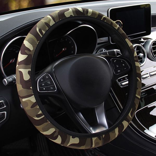 

anti-slip camouflage car steering-wheel cover fit for most cars car styling steering cover auto interior accessories