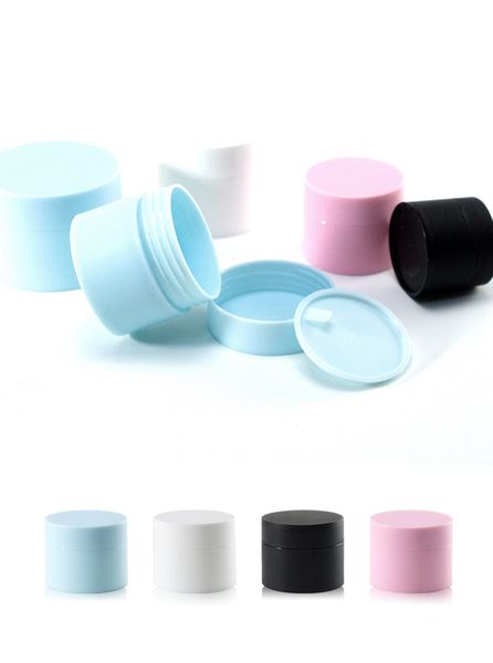 

5g 15g 20g 30g 50g pp cosmetic cream jars with lid empty lotion container black blue pink white packing bottles jxw566