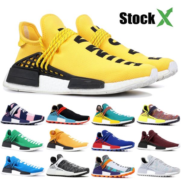 

nmd pharrell williams solar pack mother bbc mens womens human race running shoes pale nude nerd cream designer sneakers with