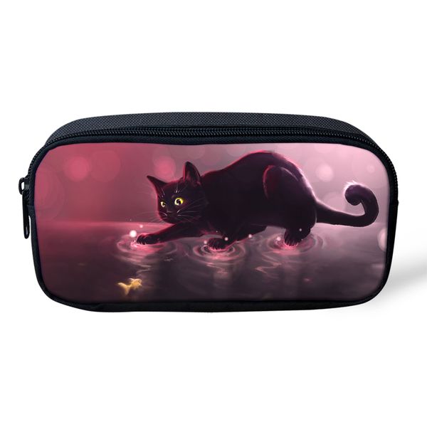 

haoyun kids cartoon pencil case fantasy cats pattern students stationery box kawaii animal school supplies pen bags zipper pouch