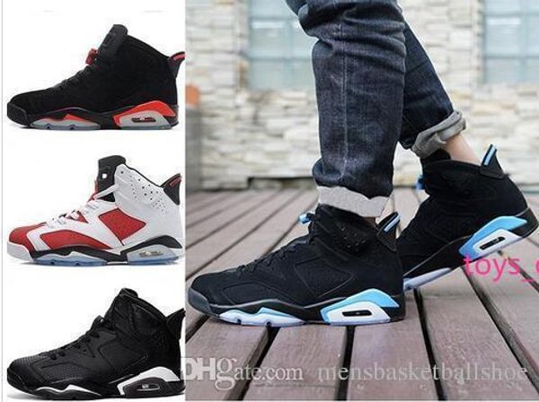 

6 6s mens basketball shoes unc black cat hare carmine white infrared angry bull sport blue oreo olympic maroon chrome sneakers
