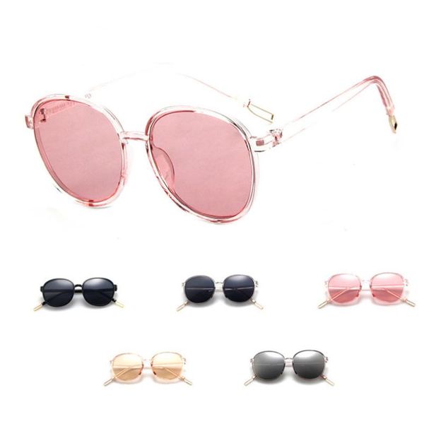 

new fashion pink sunglasses round frame uv400 lens mirrored eyeglasses retro vintage eyewear oculos gafas for men women, White;black