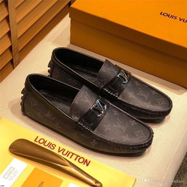 

20fw 2019 handmade genuine leather men casual shoes luxury men loafers moccasins breathable slip on black driving shoes cqcq4