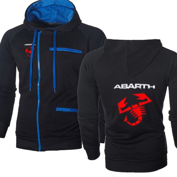 

толстовки мужчины для abarth автомобиля логотип печати повседневная хип-хоп harajuku с длинным рукавом флис теплые толстовки с капюшоном муж