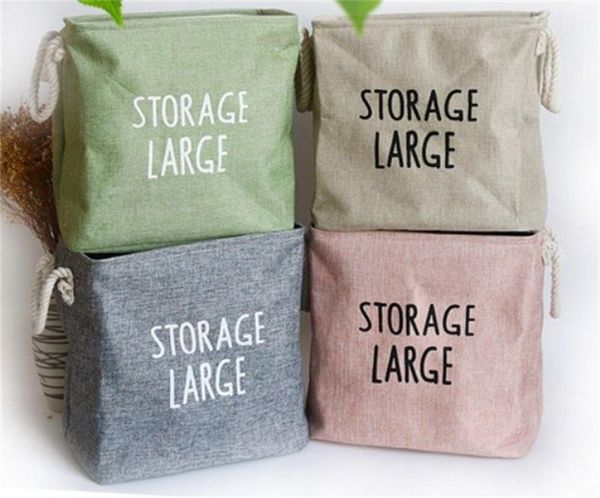 

sundries sort out storage basket beam mouth foldable design storages box imitation thicken eva home cloth large double handle 16 6mg c1