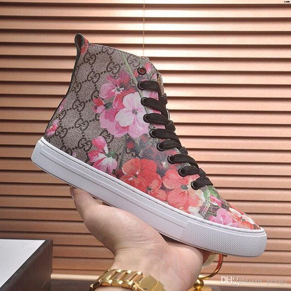 

20ss mens luxury high sneakers shoes zapatillas hombre gray blue suede flats shoes lace up man trainers shoes euro size 38-45 yetc8, Black