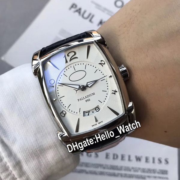 

new kalpa grande steel case pf011949.03 big date automatic mens watch white dial leather strap watches hello_watch, Slivery;brown