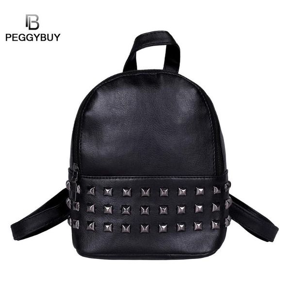 

woman backpack unique rivet advanced pu leather casual girls shoulder schoolbags women backpack shoulder bag rucksack
